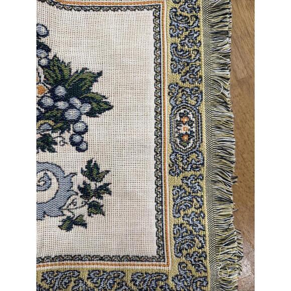 VTG Floral Tapestry Woven Placemats Set 8 Victorian English Country Shabby Chic - Picture 7 of 7